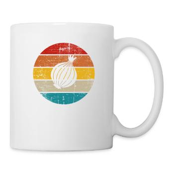 Onion Lover Retro Vegetables Vegan Gift idea - Tasse - Weiß - Rechts