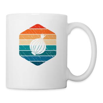 Onion Lover Retro Vegetables Vegan Gift idea - Mug - white - Right