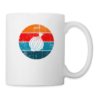 Onion Lover Retro Vegetables Vegan Gift idea - Tasse - Weiß - Rechts
