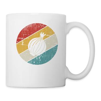 Onion Lover Retro Vegetables Vegan Gift idea - Mug - white - Right