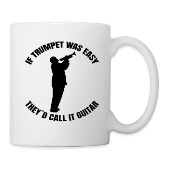 Trumpet Instrument funny musician Music saying - Mug - white - Right