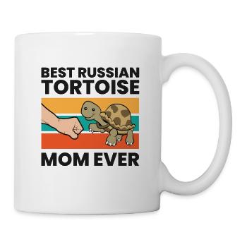Russische Landschildkröte Haustier Beste - Tasse - Weiß - Rechts