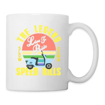 The Legend Retro Vintage Live To Ride Scooter - Mug - white - Right