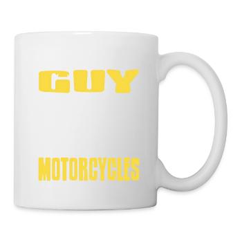 This Guy Loves Motorcycles Retro Funny Rider - Tasse - Weiß - Rechts