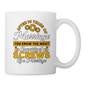 Rose Wedding 10 Years Marriage Gift - Mug - white - Right