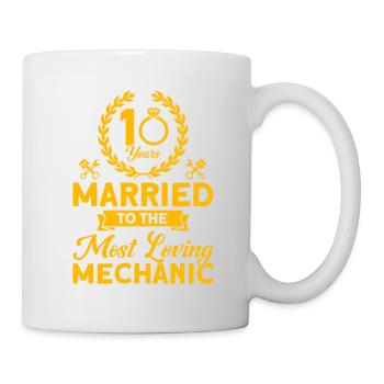 Rose Wedding 10 Years Marriage Gift - Mug - white - Right