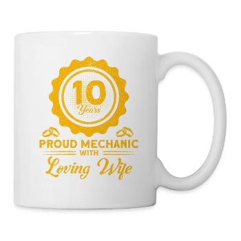 Rose Wedding 10 Years Marriage Gift - Mug - white - Right