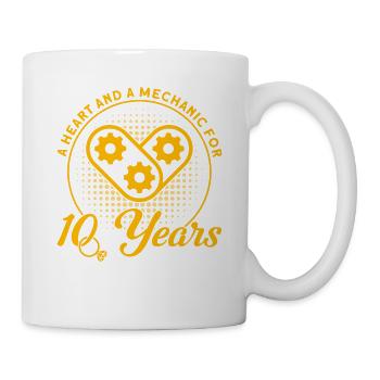 Rose Wedding 10 Years Marriage Gift - Mug - white - Right