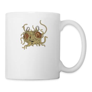Fliegendes Spaghettimonster Pastafari Pastafariani - Tasse - Weiß - Rechts