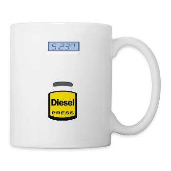 Costume diesel de pompe à essence - Costume d’Halloween amusant - Mug blanc - blanc - Droite