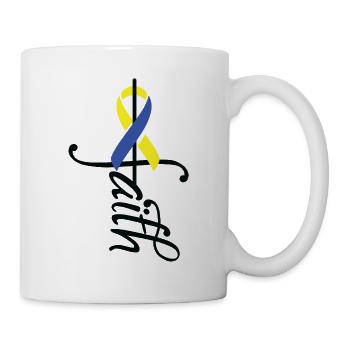 Awareness of Ribbon Down Syndrome - Mug - white - Right