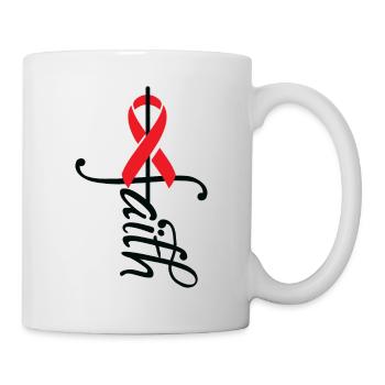 Sensibilisation aux maladies cardiaques de la bande - Mug blanc - blanc - Droite