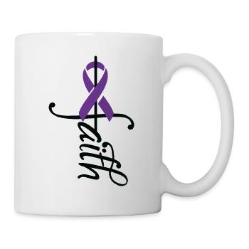 Ribbon Mukoviszidosebewusstsein - Tasse - Weiß - Rechts