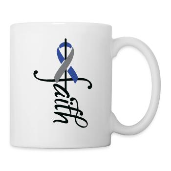 Ruban Diabète de type 1 - Sensibilisation aux maladies - Mug blanc - blanc - Droite