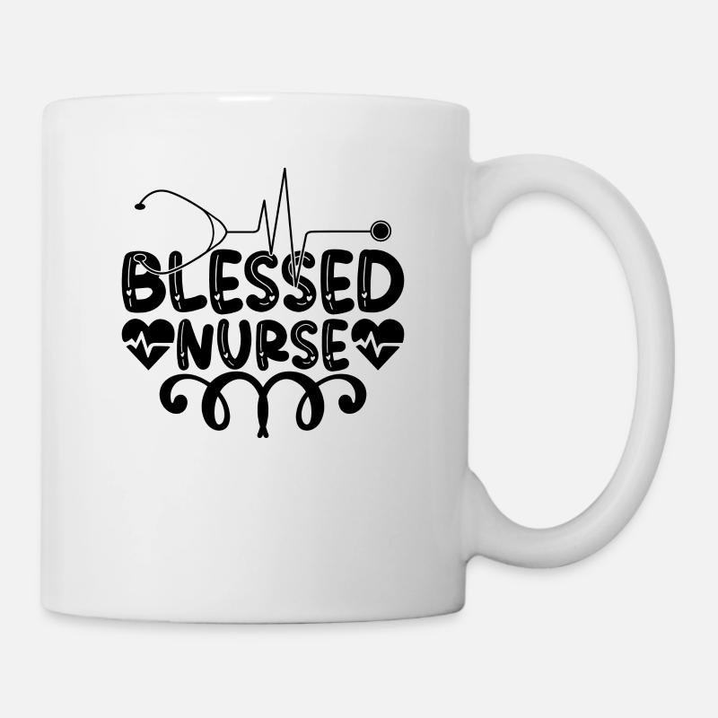 Blessed nurse - Tasse - Weiß