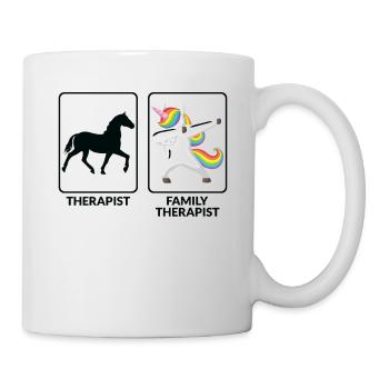 Funny family therapist - Mug - white - Right