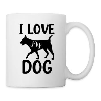 J’aime mon chien - Mug blanc - blanc - Droite