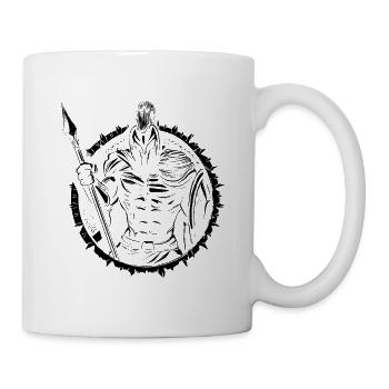 Spartan Sparta Warrior Fighter Soldier Spear - Mug - white - Right