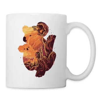Koala avec enfant, Australie, feu - Mug blanc - blanc - Droite