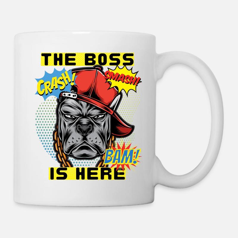 Patron patron, supérieur, disant pit bull terrier - Mug blanc - blanc