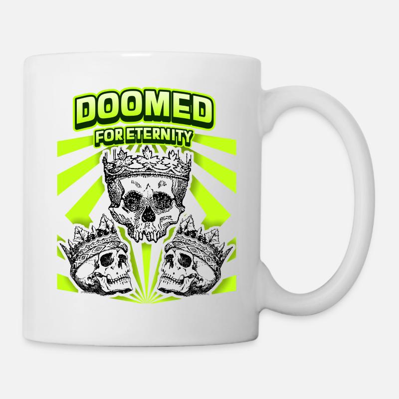 Crâne médiéval, Crâne, Dicton, Motard-Desig - Mug blanc - blanc