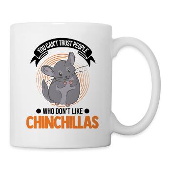 Chinchilla Cadeau Souris laineuse Chinchilla à queue courte - Mug blanc - blanc - Droite