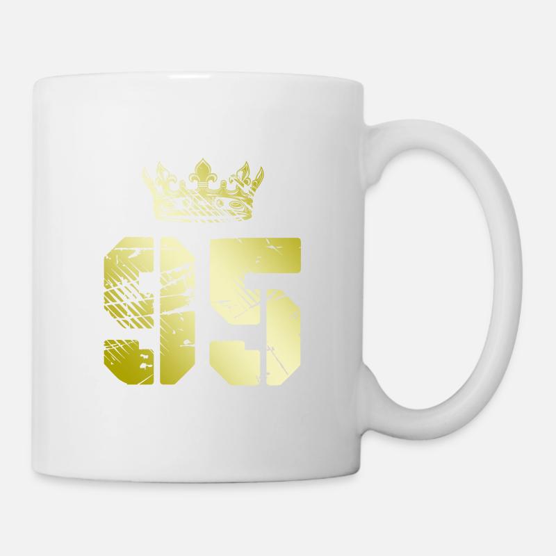 95 Zahl Krone - Tasse - Weiß