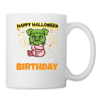 Effrayant Joyeux Halloween et oui c’est mon anniversaire - Mug blanc - blanc - Droite
