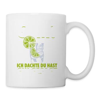 Gym? Ich Dachte Du Hast Gin Gesagt lustiger Spruch - Tasse - Weiß - Rechts