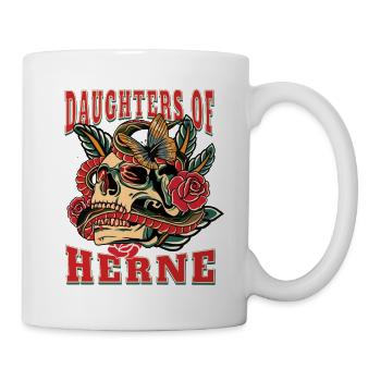 Herne Power-Frau daughters of Herne Retro Flowers - Mug - white - Right
