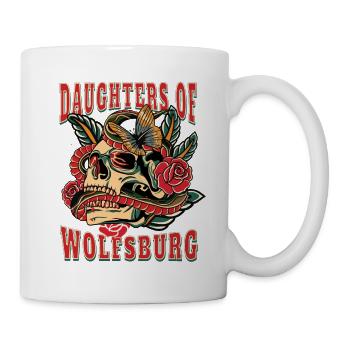 Wolfsburg Power-Frau filles de Wolfsburg Retro - Mug blanc - blanc - Droite