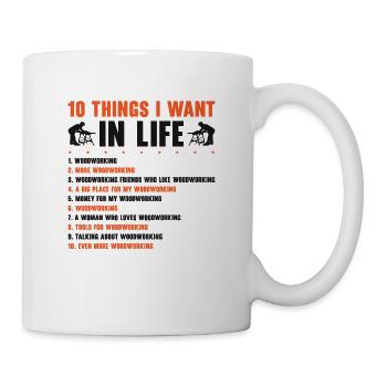 Woodworking Craftsman Woodworker Carpenter - Mug - white - Right