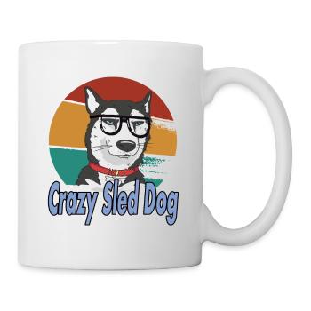 Sled dogs design Crazy Sled Dog - Mug - white - Right