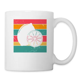 Lemon Fruit Lover Retro Lemonade Gift idea - Tasse - Weiß - Rechts