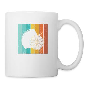 Lemon Fruit Lover Retro Lemonade Gift idea - Tasse - Weiß - Rechts