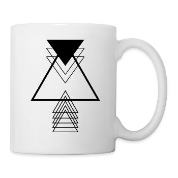 Triangle Minimalist Shape Modern Geometry Black - Mug - white - Right