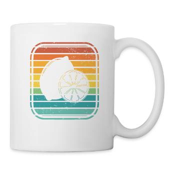 Lemon Fruit Lover Retro Lemonade Gift idea - Mug - white - Right