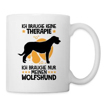 Ich brauche nur meinen Irischer Wolfshund - Tasse - Weiß - Rechts