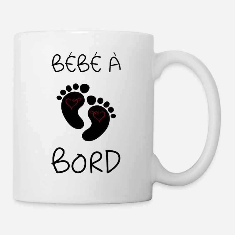 Bébé A Bord Idée Cadeau Femme Enceinte - Mug blanc - blanc