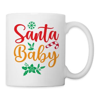 Weihnachtsbaby - Baby Weihnachtshumor - Tasse - Weiß - Rechts