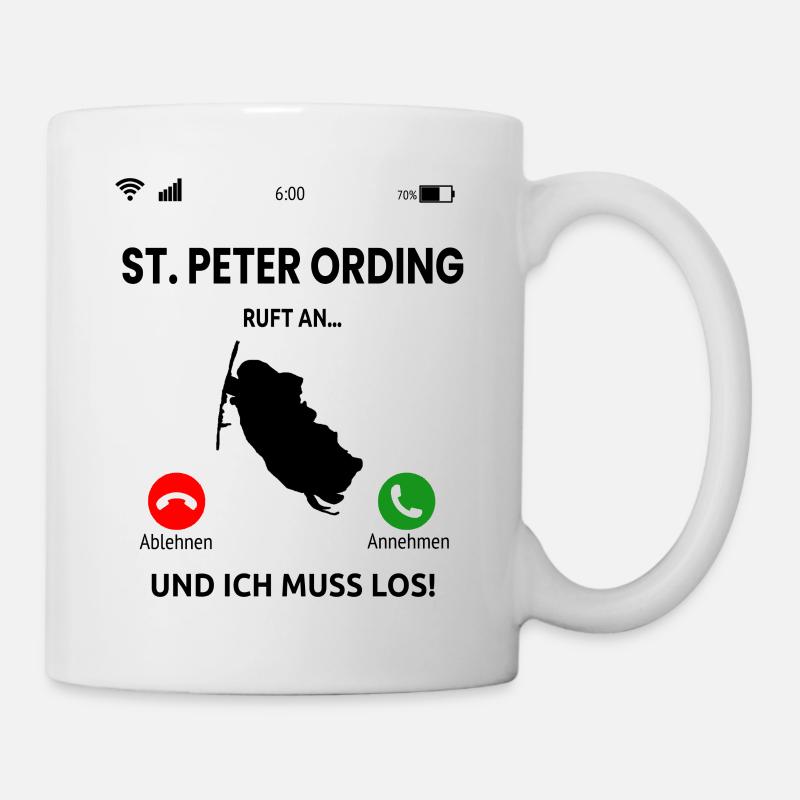 Sankt Peter Ording Nordsee Urlaub Idee - Tasse - Weiß