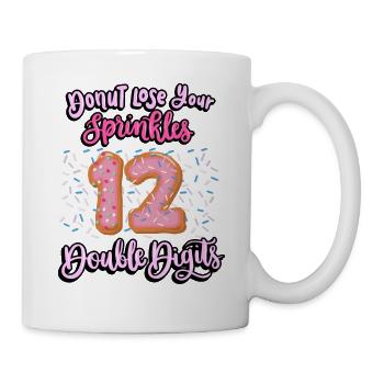 Donut Lose Your Sprinkles 12th Birthday | Beignet - Mug blanc - blanc - Droite