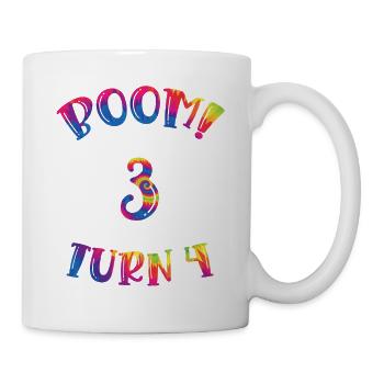 Boom Je viens d’avoir 3 ans mais j’ai hâte d’avoir 4 ans | - Mug blanc - blanc - Droite