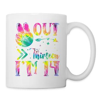 Frieden Aus Dreizehn Ich Bin 14 | Krawatte Färben - Tasse - Weiß - Rechts