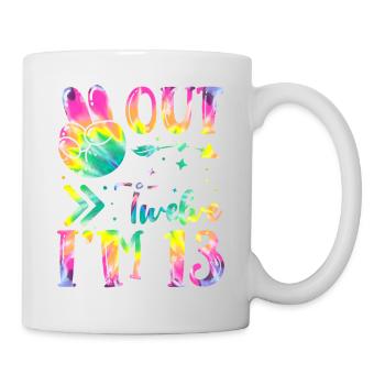 Peace Out Twelve I'm 13 | Tie Dye Themed - Tasse - Weiß - Rechts
