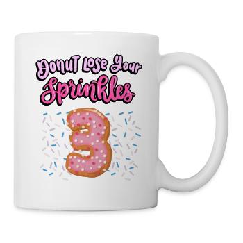 Donut Lose Your Sprinkles 3. Geburtstag | Donut - Tasse - Weiß - Rechts