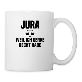 Jurastudium Staatsexamen Jurist Anwalt Richter - Tasse - Weiß - Rechts