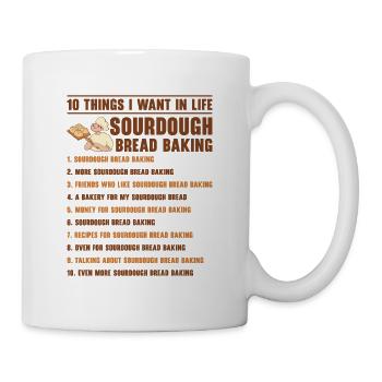 Cuisson du pain au levain Foodie Baker Cuisine - Mug blanc - blanc - Droite
