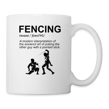 Fechten Definition Fechter Lustiges Fechten Sport Wortspiel - Tasse - Weiß - Rechts