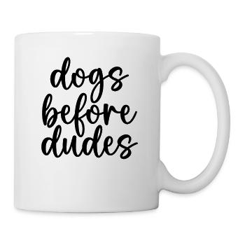 Dogs in front of guys - Mug - white - Right